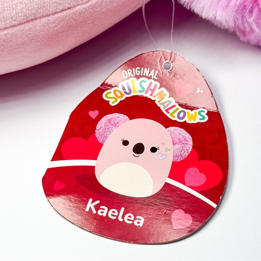 Squishmallows Kaelea the Koala Pink Valentine Plush Fuzzy Ears 8 inch New 2024 - Picture 7 of 10